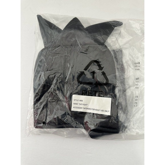 Dreamgirl Womens Cat Fight Costume Large Jumpsuit, Mask With Cat Ears‎ and Belt - Picture 9 of 12